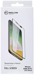 Защитное стекло Red Line УТ000012289 для Apple iPhone X/XS (5.8"), 3D, tempered glass, белая рамка