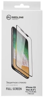 Защитное стекло Red Line УТ000016083 для Apple iPhone XS Max (6.5"), 3D, tempered glass FULL GLUE, чёрная рамка
