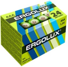 Батарейка Ergolux LR03 BP-24 Alkaline LR03/AAA, 1,5 В, 1150 мА.ч, 24 шт в упаковке (14213)