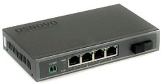 Коммутатор OSNOVO SW-80401S5b/B PoE Gigabit Ethernet на 4 порта