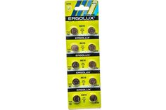 Батарейка Ergolux AG10-BP10 LR1130/AG10, 1,5 В, 80 мА.ч, 10 шт в упаковке (14321)