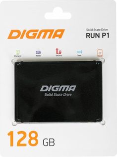 Накопитель SSD 2.5 Digma DGSR2128GP13T Run P1 128GB SATA 6Gb/s 3D TLC 500/400MB/s MTBF 2M TBW 60