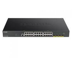 Коммутатор D-link DGS-1250-28XMP/A1A 24x10/100/1000Base-T PoE (370Вт), 4x10GBase-X SFP+, L2, 19”