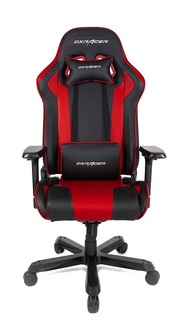 Кресло DxRacer OH/K99/NR геймерское, черно-красное, регулируемые подлокотники в 4 направлениях, наклон спинки до 170 градусов