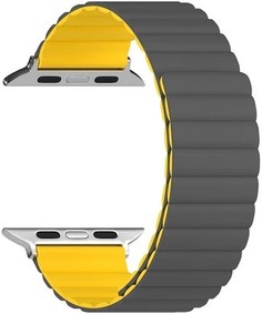 Ремешок на руку Lyambda ACRUX DSJ-30-40-GY силиконовый для Apple Watch 38/40/41 mm grey/yellow