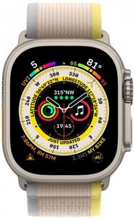 Часы Apple Watch Ultra 49mm MQF23LL/A M/L Titan Case/YellowBeige Trail Loop