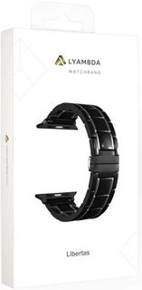 Ремешок на руку Lyambda LIBERTAS DSG-09-22-BS керамический для часов 22 mm black/silver