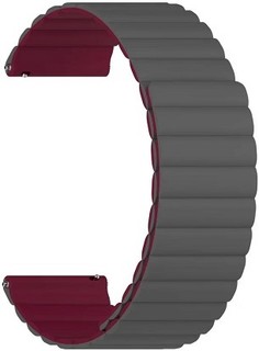 Ремешок на руку Lyambda ACRUX DSJ-32-20-GW силиконовый для часов 20 mm grey/wine red