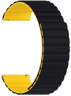 Ремешок на руку Lyambda ACRUX DSJ-32-20-BY силиконовый для часов 20 mm black/yellow