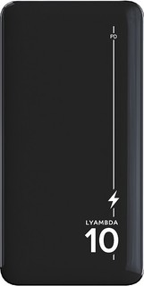 Аккумулятор внешний Lyambda LP302 10000 мАч, 18W + QC3.0 Slim, black