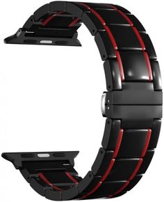 Ремешок на руку Lyambda LIBERTAS DS-APG-06-40-BR керамический для Apple Watch 38/40/41 mm black/red