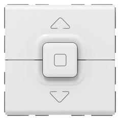 Выключатель кнопочный Legrand 077025 Программа Mosaic - управления приводами, 2 модуля, белый