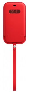 Чехол Apple Leather Sleeve with MagSafe MHYE3ZE/A для iPhone 12 | 12 Pro, red