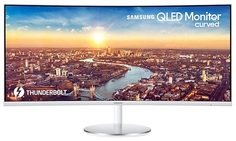 Монитор 34" Samsung C34J791WTM белый, 3440x1440, 21:9, VA, 100Hz, 4ms, 300cd, 3000:1, 178°/178°, HDMI, DP, 2*USB, 2*Thunderbolt3
