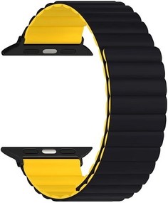 Ремешок на руку Lyambda ACRUX DSJ-30-40-BY силиконовый для Apple Watch 38/40/41 mm black/yellow