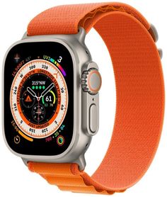 Часы Apple Watch Ultra 49mm S Titan Case/Orange Alpine Loop