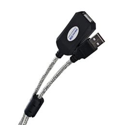 Кабель интерфейсный USB 2.0 Aopen/Qust ACU823-25M удлинительный активный A(M)/A(F), 25m