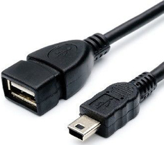 Кабель Atcom AT2821 USB(Af) <=> miniUSB OTG, 0.8 m