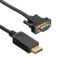 Кабель интерфейсный DisplayPort-VGA Buro BHP DPP_VGA-3 1.1v, 3м, позолоченные контакты, черный (1147207)