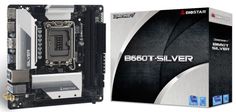 Материнская плата mini-ITX Biostar B660T-SILVER (LGA1700, B660, 2*DDR4 (5000), 4*SATA 6G, 2*M.2, PCIE, 2.5Glan, HDMI, DP, 4*USB 3.2, 2*USB 2.0) RTL