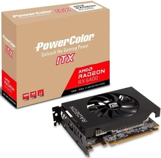Видеокарта PCI-E PowerColor Radeon RX 6400 (AXRX 6400 4GBD6-DH) 4GB GDDR6 64bit 6nm 1923/16000MHz HDMI/DP