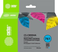 Картридж Cactus CS-CM994A №761 голубой (400мл) для HP DesignJet T7100/Т7200
