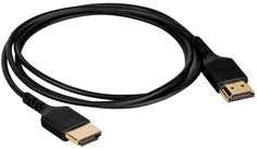 Кабель HDMI Wize WAVC-HDMIUS-1M 1 м, v.2.0, 19M/19M, 4K/60 Hz 4:4:4, 36 AWG, HDCP 2.2,ультратонкий, позол.разъемы, черный, пакет