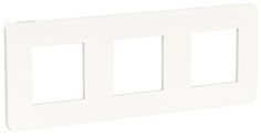 Рамка Schneider Electric NU280618 Unica Studio, белая/белая, 3-ная