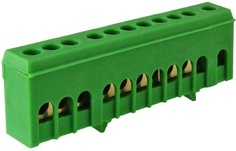 Шина TDM SQ0801-0083 "N" нулевая в изоляторе на DIN-рейку 6x9мм 12 групп (упак. 10 шт)