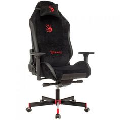 Кресло игровое A4Tech BLOODY GC-450 черный текстиль/эко.кожа с подголов. крестов. металл черный
