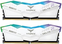 Модуль памяти DDR5 32GB (2*16GB) Team Group FF4D532G6000HC30DC01 T-Force Delta RGB PC5-48000 6000MHz CL30 1.35V white