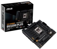 Материнская плата mATX ASUS TUF GAMING B650M-PLUS 90MB1BF0-M0EAY0 (AM5, AMD B650, 4*DDR5 (6400), 4*SATA 6G RAID, 2*M.2, 3*PCIE, 2.5Glan, HDMI, DP, USB