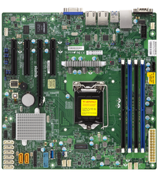 Материнская плата mATX Supermicro MBD-X11SSM-F-B (1151, C236, 4xDDR4, 8x6G, mATX 9.6"x9.6", PCIE3.0 1(x16) 1(x8) 2(x4),2xGE) Bulk