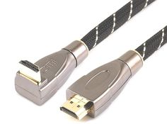 Кабель HDMI Wize WAVC-HDMIRA-1M 1 м., v.2.0, 19M/19M, 4K/60 Hz 4:4:4, 26 AWG, HDCP 1.4, HDCP 2.2, Ethernet, позол.угловой разъем, экран, черный, пакет