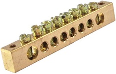 Шина TDM SQ0801-0001 "N" нулевая 6х9мм 8/2 (8групп/крепеж по краям) (упак. 10 шт)