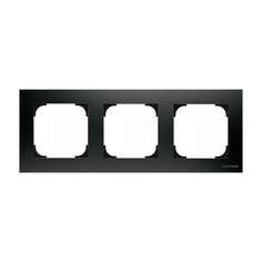 Рамка ABB 2CLA857300A1501 3-постовая, чёрный бархат