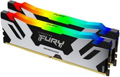 Модуль памяти DDR5 32GB (2*16GB) Kingston FURY KF580C38RSAK2-32 Renegade Silver/Black RGB XMP 8000MHz CL38 1RX8 1.45V 16Gbit