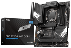 Материнская плата ATX MSI PRO Z790-A WIFI DDR4 (LGA1700, Z790, 4*DDR4 (5333), 6*SATA 6G RAID, 4*M.2, 4*PCIE, 2.5Glan, WiFi, BT, HDMI, DP, USB Type-C,