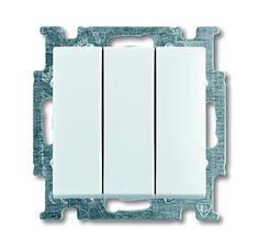 Выключатель ABB 1012-0-2155 BASIC 55 трехклавишный, 10А, 250В, IP20 сх.1+1+1 белый