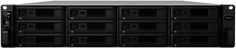 Сетевое хранилище Synology RS3618xs 12x3.5"/2.5" SATA, RAID 0/1/5/6/10, 4xGbLAN (2x10GbLAN доп. платой, приобретается отдельно), 2xUSB 3.0, 2U, без HD