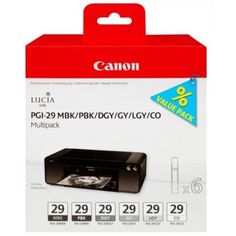 Картридж Canon PGI-29 MBK 4868B018 для PIXMA PRO-1, многоцветный, 6 картриджей