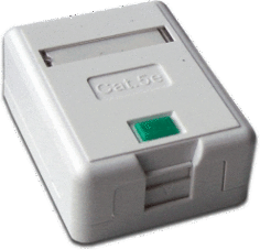 Коробка Lanmaster LAN-SA1/S-WH настенная на 1 кейстоун, с защитной шторкой, белая