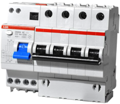 Автоматический выключатель дифф. тока (АВДТ) ABB 2CSR254001R1104 DS204 4P 10А 30mA 6kA(АС) хар. С