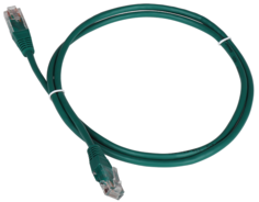 Кабель патч-корд U/UTP 5e кат. 1м. TWT TWT-45-45-1.0-GN RJ45 - RJ45, 4 пары, зеленый