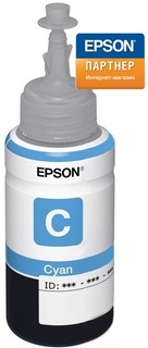 Контейнер Epson C13T66424A для принтера L100/200/L3050/L3070 с голубыми чернилами 7500 стр