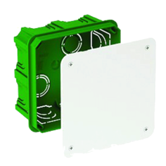 Коробка распределительная Systeme Electric IMT35122 (для скрытого монтажа) 100х100х50мм, IP30, для сплошных стен, 28 вводов (зеленая)