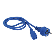 Кабель питания Lanmaster LAN-PP13/SH-1.0-BL C13-Schuko, 3х0.75, 220В, 10А, синий, 1 метр