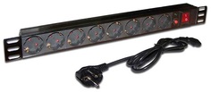 Блок розеток 19, 8 розеток TWT TWT-PDU19-10A8P-1.8 10A 250V, шнур питания 1,8м