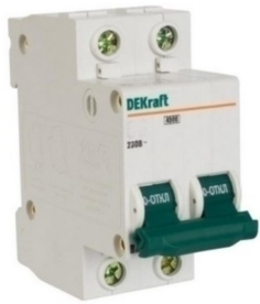 Автоматический выключатель DEKraft 11069DEK ВА-101 - 2P, тип хар-ки C, 32 А, 230 В AC, 4.5кА