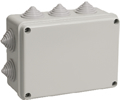 Коробка распределительная IEK UKO10-150-110-070-K41-44 для открытого монтажа 150х110х70мм, IP44, 10 гермовводов (серая)